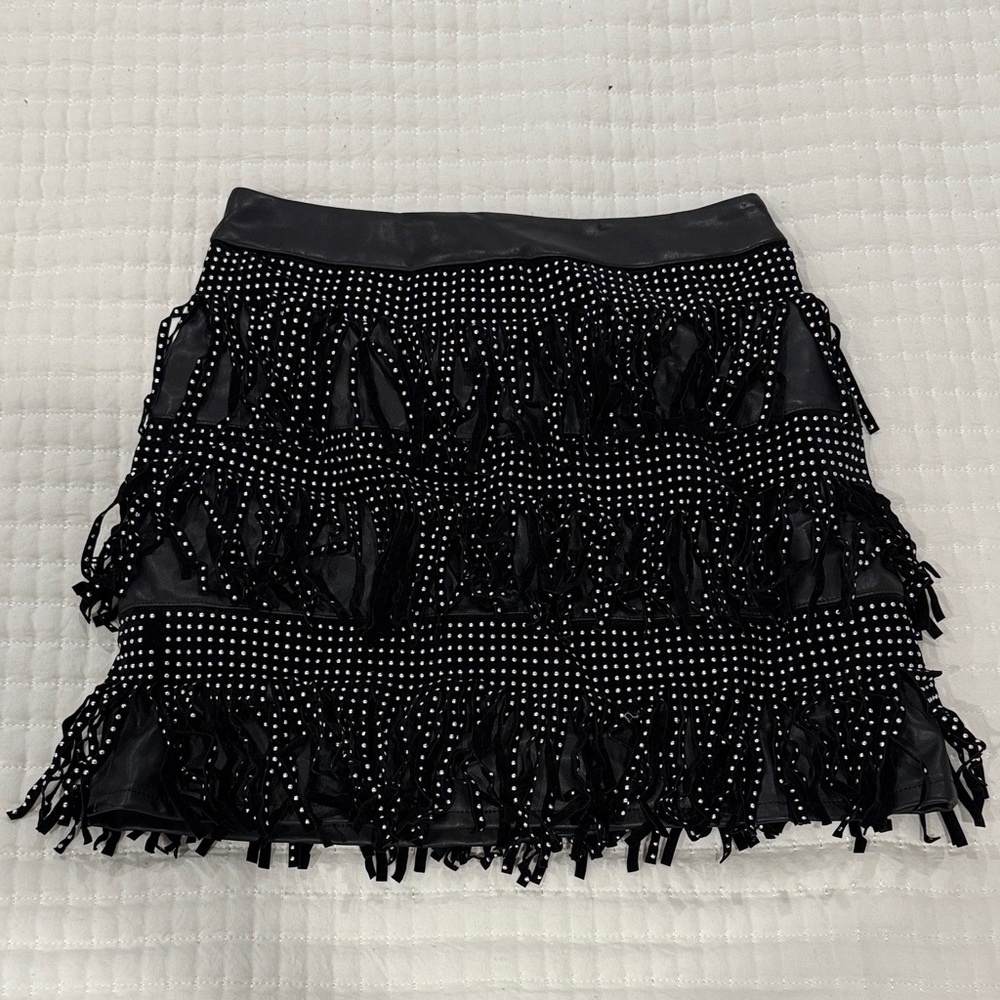 Black Fringe Skirt